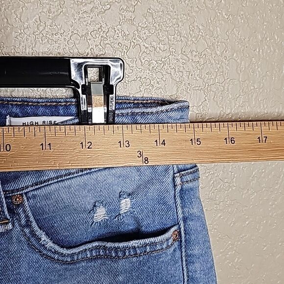 Frayed Jeans High Rise Straight Ankle 29 - Picture 7 of 11